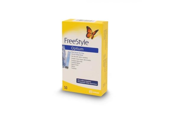 FREESTYLE OPTIUM BLOOD GLUCO TEST STRIPS- 50PCS